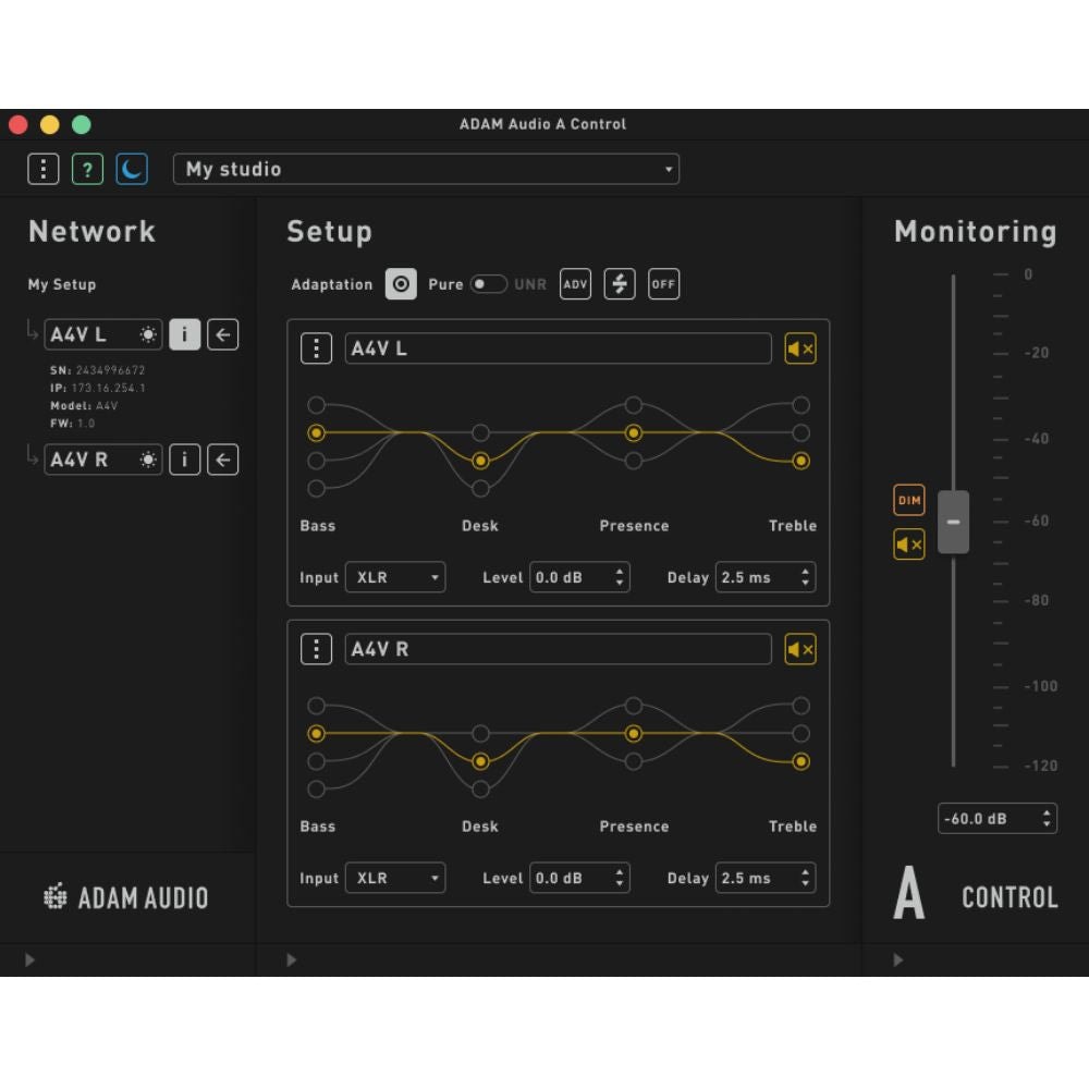 Par de monitores de áudio A44H ADAM Audio - 4