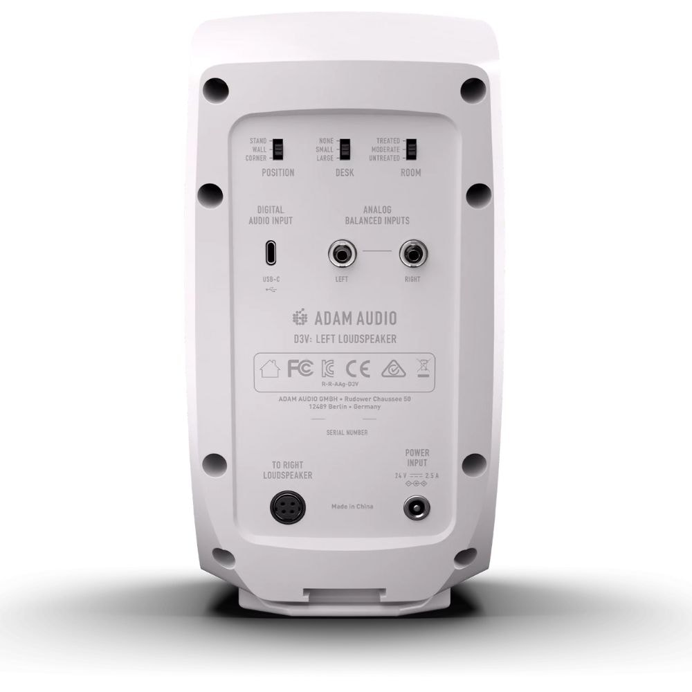 Par de Monitores de Áudio D3V ADAM Audio Branco