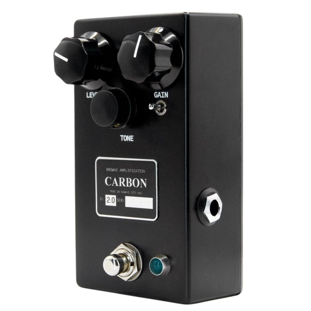 ギター BROWNE AMPLIFICATION CARBON 2.0 Pedal de efeitos para guitarra overdrive Browne Carbon V2