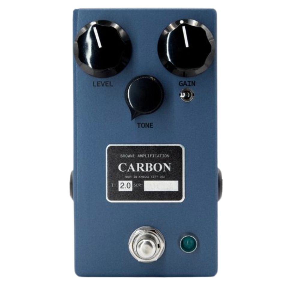 ギター BROWNE AMPLIFICATION CARBON 2.0 Pedal de efeitos para guitarra overdrive Browne Carbon V2