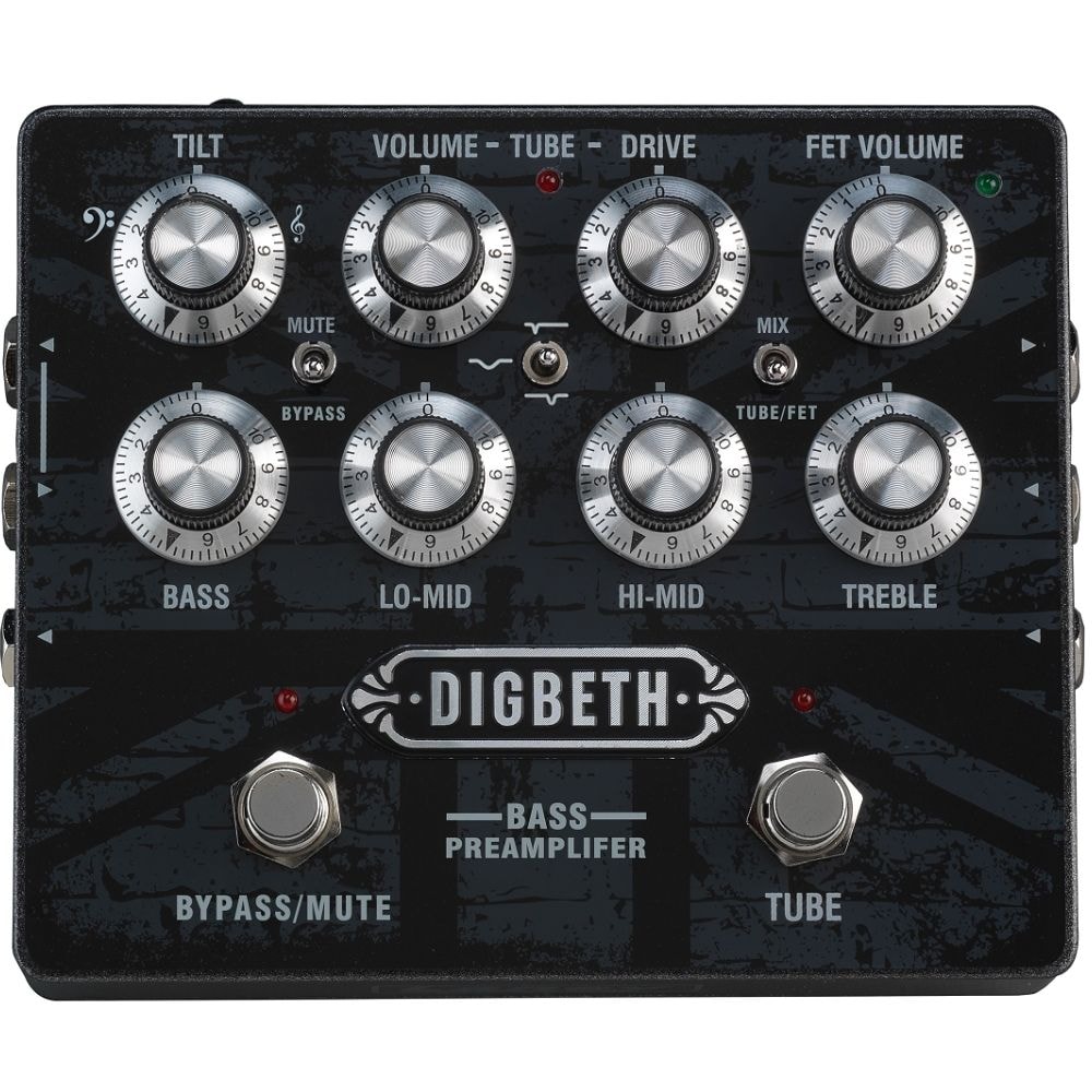 Pedal Pré-amplificador para contrabaixo com 2 canais Laney Digbetg DB-Pre
