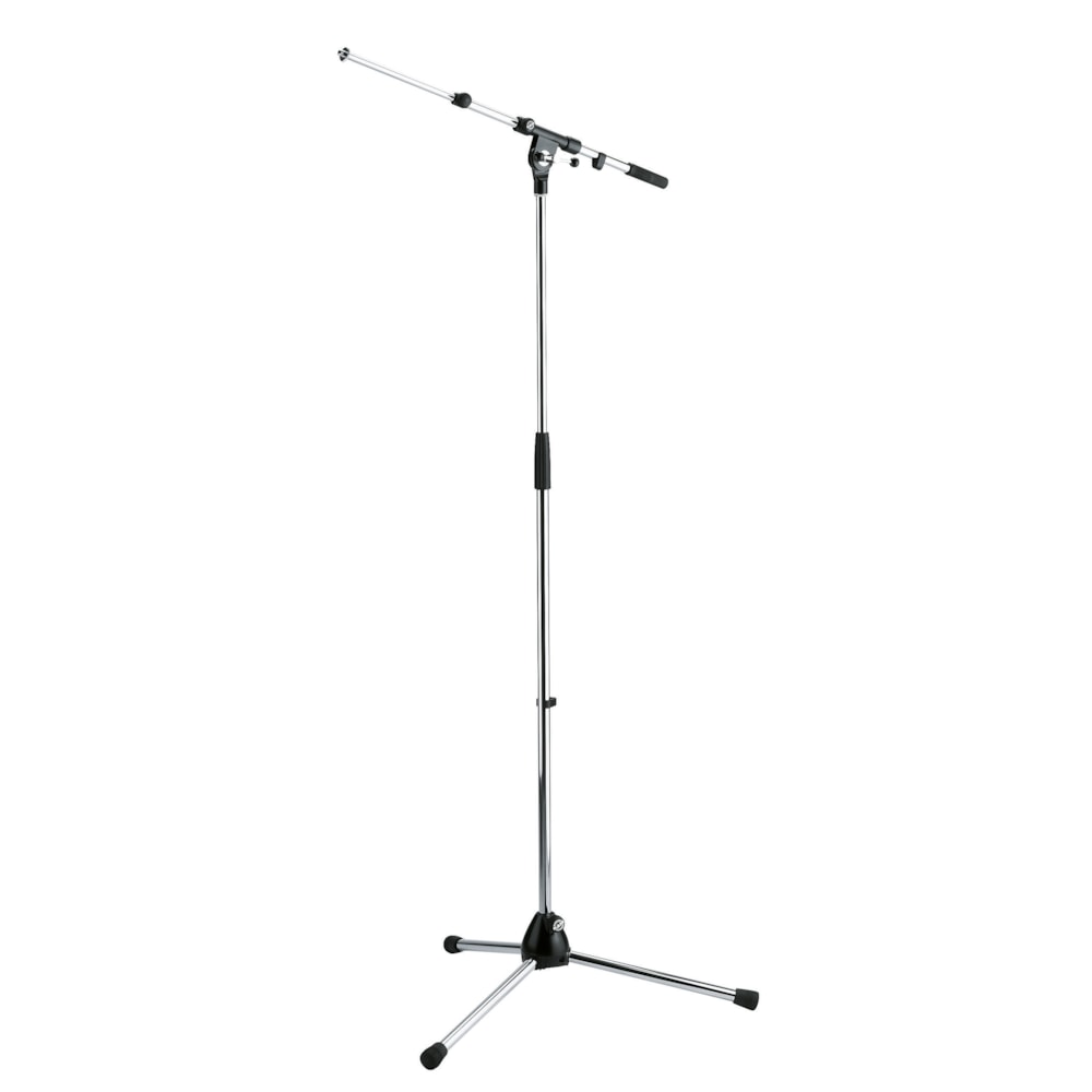 Pedestal girafa para microfone K&M 21090 Mic Stand Chrome 5/8