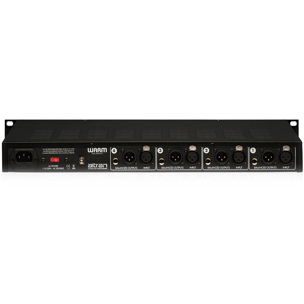 Pré-amplificador Warm WA-412 com 4 canais de microfone ou instrumentos