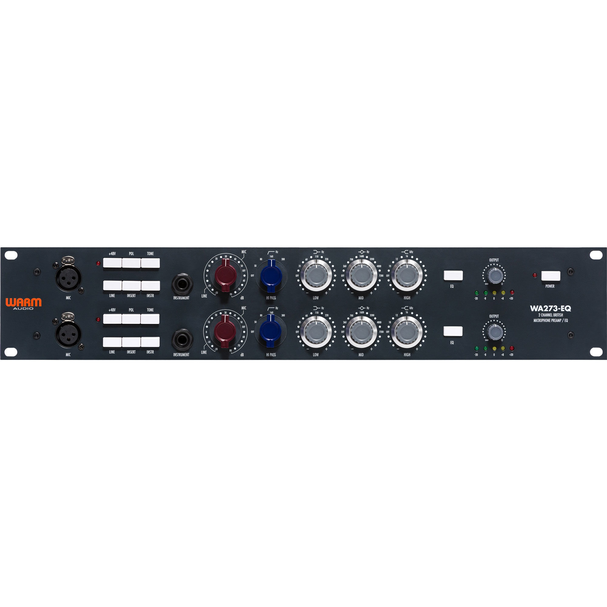 Pré-amplificador Warm WA273-EQ equalizador de microfone de canal duplo