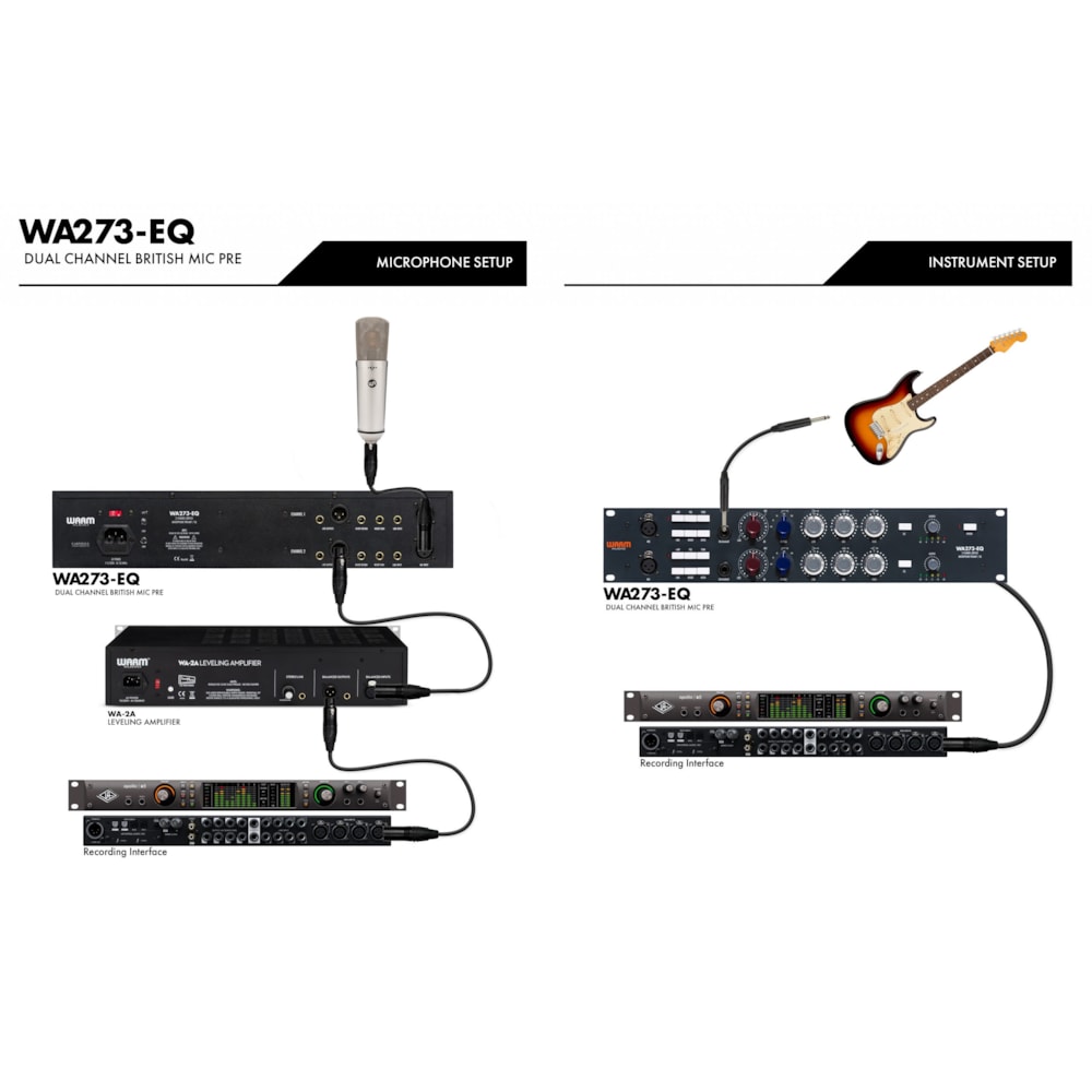 Pré-amplificador Warm WA273-EQ equalizador de microfone de canal duplo - 3