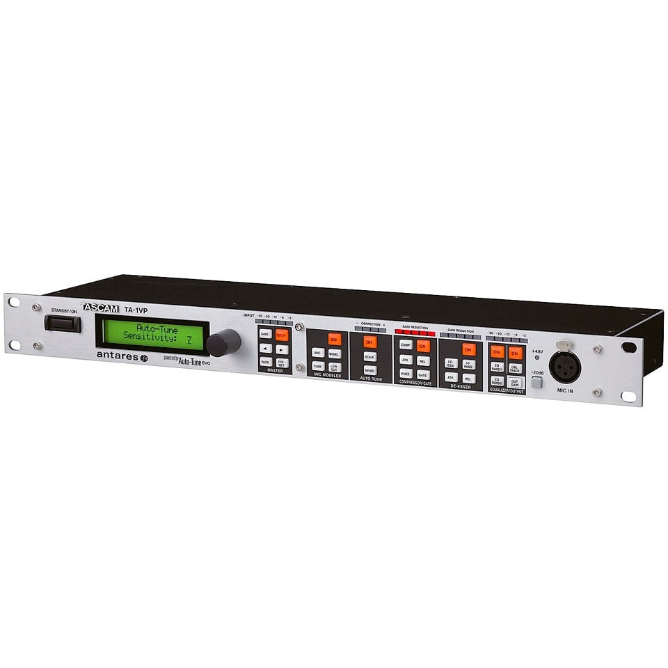 Rack processador de voz TASCAM TA-1VP com afinador e modelador de