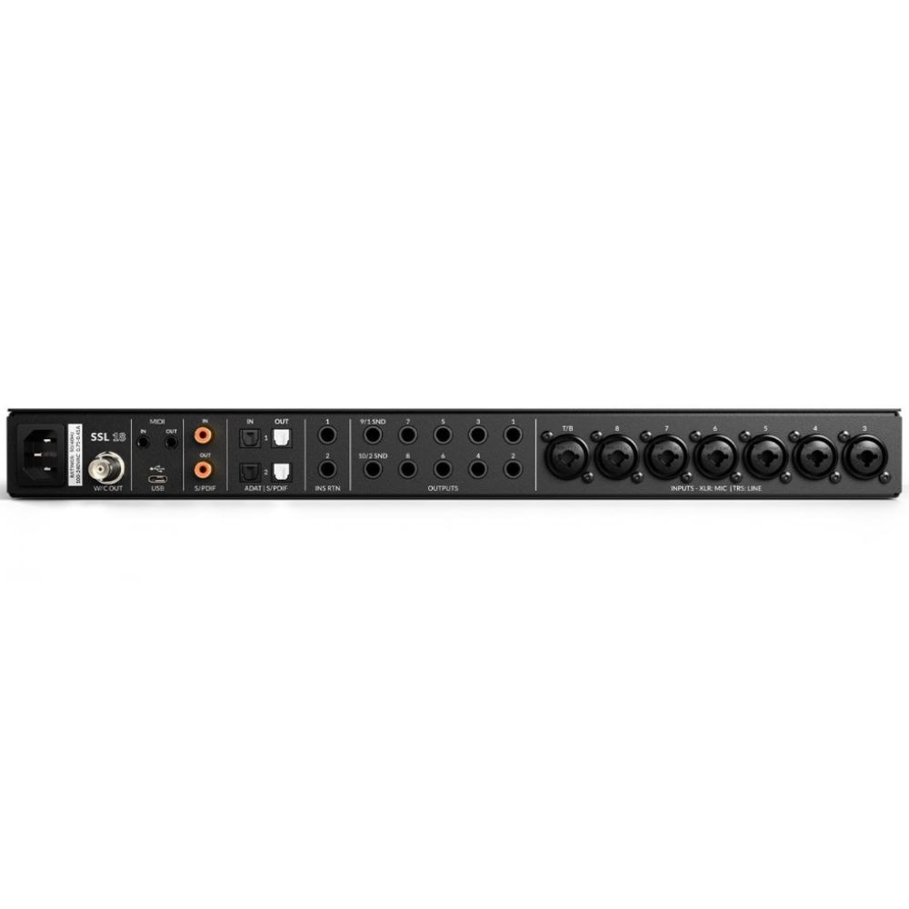 SSL 18 Solid State Logic Interface de Áudio USB com ADAT e MIDI - 3