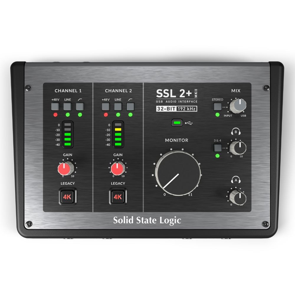 SSL 2+ Plus MKII Interface de áudio USB 2x4 entradas