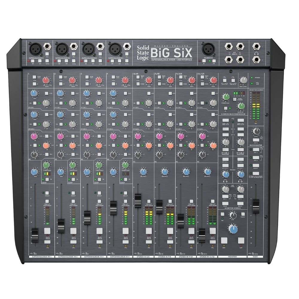 SSL BiG SiX Mixer analógico e interface de áudio com 16 canais USB