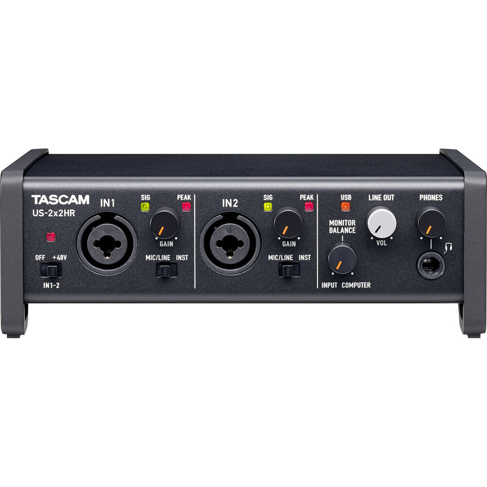 US 2x2HR TASCAM Interface de Áudio USB 2×2 com MIDI - 1