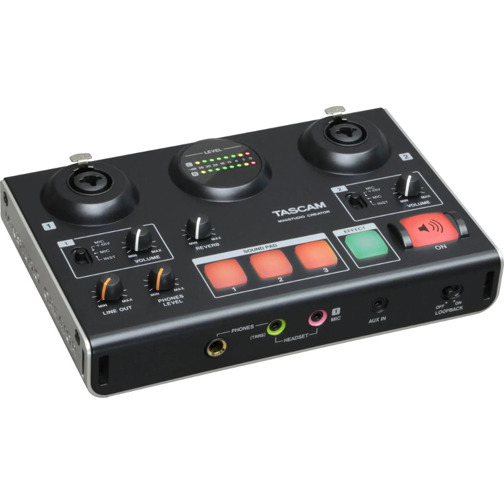 US-42B TASCAM MiNiSTUDIO Creator Interface de Áudio USB - 1