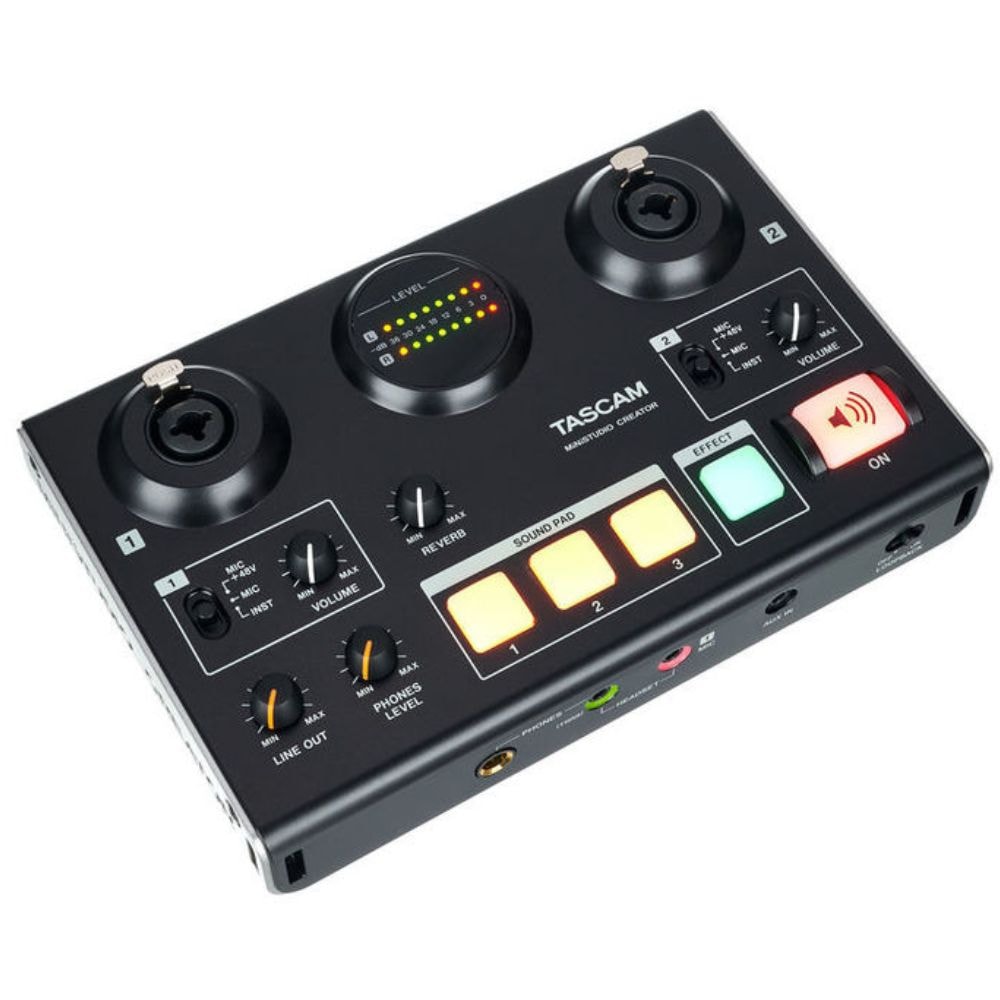 US-42B TASCAM MiNiSTUDIO Creator Interface de Áudio USB - 3