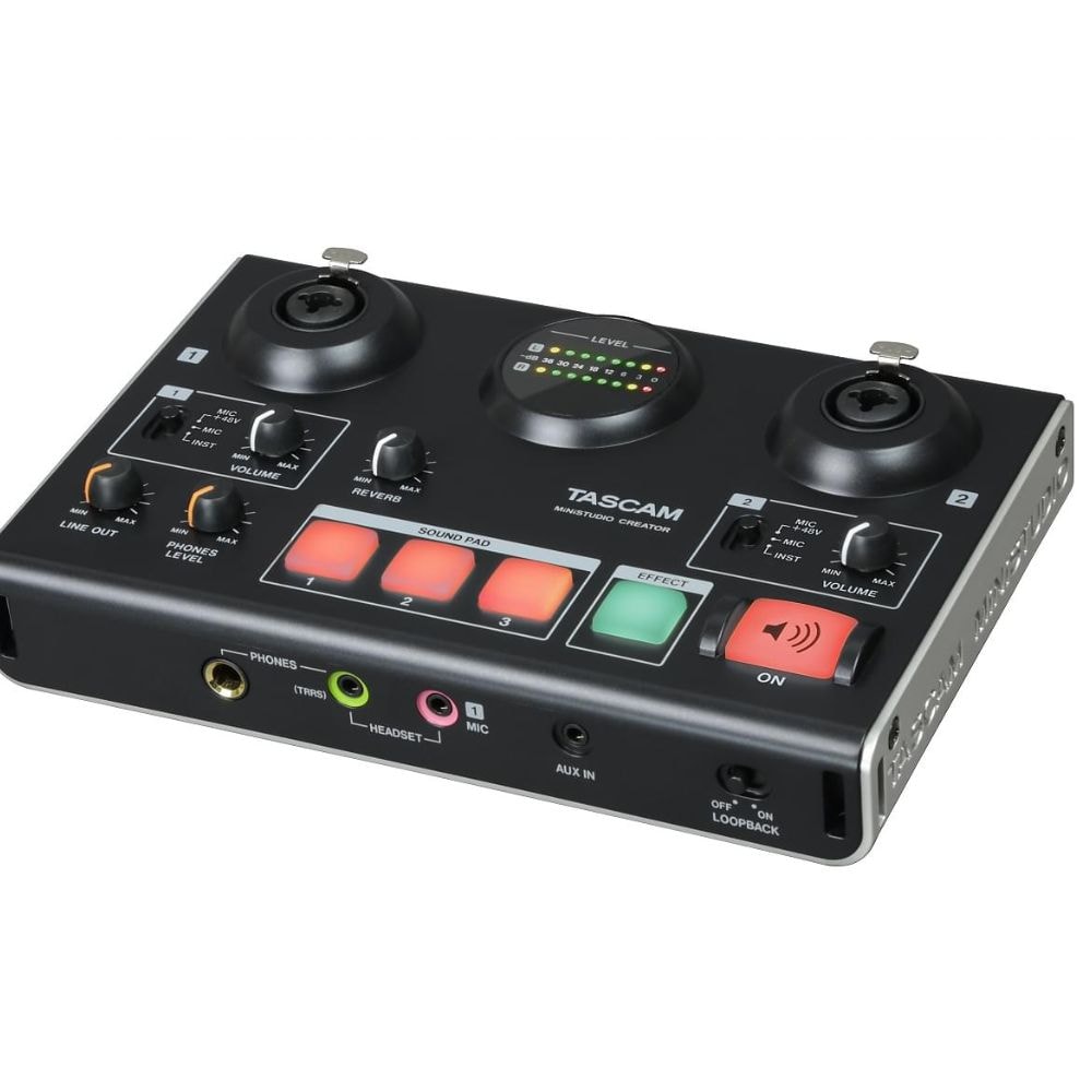 US-42B TASCAM MiNiSTUDIO Creator Interface de Áudio USB